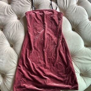 Forever 21 Strapless Burgundy Dress